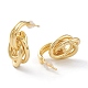 Brass Love Knot Earrings EJEW-A056-15G-2