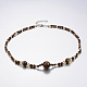 Colliers de pierres précieuses naturelles et synthétiques et perles de verre NJEW-K100-04-2
