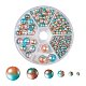 Cuentas de perlas de imitación de plástico ABS del arco iris OACR-YW0001-03I-1