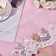 牡丹刺繍ポリエステルレース生地  ドレス衣装の装飾用  パールピンク  205x0.8mm DIY-WH0308-360A-3