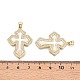 Латунные микропаве прозрачные подвески с фианитом KK-N254-194G-3