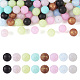 80 perline rotonde in silicone ecologico per uso alimentare in 8 colori SIL-TA0001-67-1