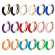 Dicosmetic 9 paio di orecchini a cerchio huggie smaltati a 9 colori EJEW-DC0001-30-1