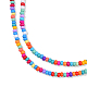 Opaque Spray Painted Glass Bead Strands GLAA-N047-06-3