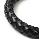 Bracelet cordon rond tressé cuir BJEW-E009-06AS-3