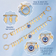 Lega e resina e strass catena della decorazione del pattino di fascino dell'occhio diabolico FIND-AB00024-02-3