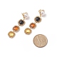 Glass Rectangle Beaded Long Dangle Stud Earrings with Imitation Pearl EJEW-TA00141-02-2