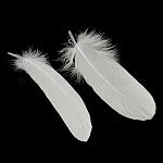Goose Feather Costume Accessories, Dyed, White, 160~215x36~47mm