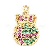 Подвески из кубического циркония с покрытием из латуни KK-R150-04G