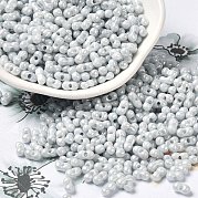 Непрозрачные цвета блестящие стеклянные бусины SEED-B001-01A-09