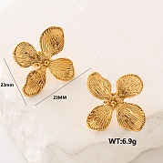 Серьги-гвоздики из нержавеющей стали в форме цветка CA6141-7