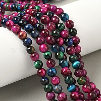 Нити из натуральных бусин тигрового глаза высшего качества&nbsp;X-G-F591-18-6mm-06