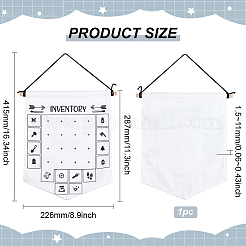 Настенная подвесная брошь из полиэстера на холсте для хранения ювелирных изделий DJEW-WH0077-04