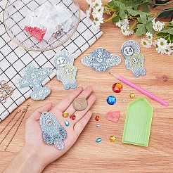 5D-Diamantmalerei-Schlüsselanhänger-Set „Astronaut&nbsp;DIY-WH0195-70A