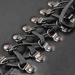 Широкий эластичный корсетный ремень из искусственной кожи с пряжкой из сплава&nbsp;AJEW-WH0518-50