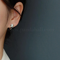 925 серьги-кольца из стерлингового серебра с родиевым покрытием в форме змеи WH7700-2