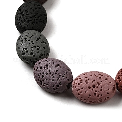 Нити бусин из окрашенной натуральной лавы G-A264-A02-01A