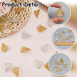 40 шт. 2-х цветные латунные колпачки для бусин&nbsp;IFIN-SC0001-97