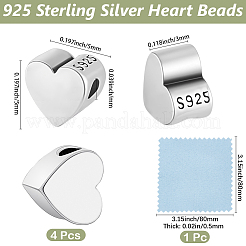 4 Stück 925 Sterlingsilberperlen&nbsp;STER-BBC0009-12