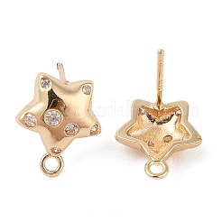Risultati dell'orecchino a perno in ottone con pavé di zirconi chiari&nbsp;KK-N256-02G-E