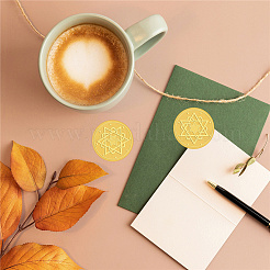 Пластиковые самоклеящиеся наклейки с тиснением из золотой фольги&nbsp;DIY-WH0211-290