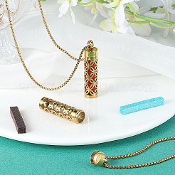 2 шт. 2 стиля ожерелья из нержавеющей стали в виде флаконов духов&nbsp;NJEW-PH0001-50