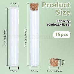 15 шт. стеклянная бутылка-контейнер для бисера&nbsp;AJEW-OC0014-53