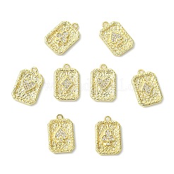 8 шт. 4 стиля латунные подвески с микропаве и кубическим цирконием&nbsp;KK-CJ0003-82