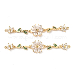 Шармы-соединители из латуни с паве из кубического циркония&nbsp;KK-Z139-02G