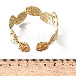 Bracelets manchettes en acier inoxydable 304 martelé pour femmes&nbsp;BJEW-T030-03G