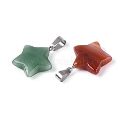 Pendentifs en pierre naturelle & synthétique mixte&nbsp;G-Q601-01P