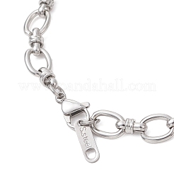 Браслеты из овальных звеньев из нержавеющей стали 304 для женщин&nbsp;BJEW-JB13208