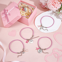 24шт 4 стиля плетеные шнуры из искусственной кожи для женщин BJEW-PH01882