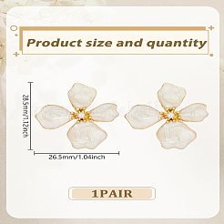 1 пара серег-гвоздиков из сплава&nbsp;EJEW-LP0007-104