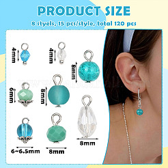 120 pendentif en verre de 8 styles.&nbsp;PALLOY-SW00156