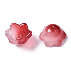 Прозрачные двухцветные стеклянные бусины GLAA-Q089-002B-005