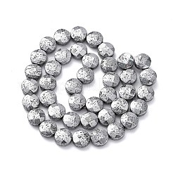 Гальванические бусины из натуральной лавы G-A256-F01-01B