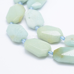 Природных амазонит бисер нитей G-J373-24G