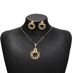 Комплект из ожерелья с подвеской из сплава и сережек-гвоздиков для женщин&nbsp;FS-WGEDAFC-03