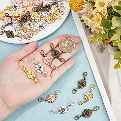 40 шт. 4 стиля цинковый сплав двойной карабин-зажим соединители FIND-NB0003-29