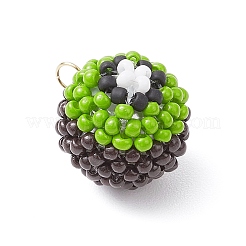 Подвески из бисера в виде киви&nbsp;PALLOY-MZ00436