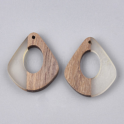Pendentifs en bois de résine et de noyer&nbsp;RESI-S358-06A
