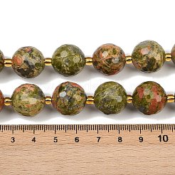 Природные Unakite бисер нитей G-C249-A174-16mm