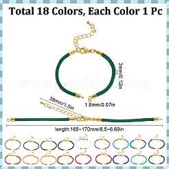 18 шт. 18 цвета нейлоновых шнуров для изготовления браслетов MAK-SC0001-25