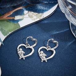 1 пара серег-колец из стерлингового серебра EJEW-BBC0001-38P