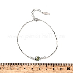 925 ссылка стерлингового серебра браслеты&nbsp;BJEW-D346-03A-P