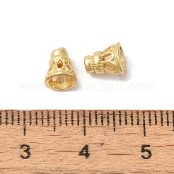 ラックメッキ真鍮製ビーズ  カドミウムフリー＆鉛フリー  コーン  18KGP本金メッキ  6.4x5.6mm  穴：1.4/2.1mm&nbsp;KK-S375-12G