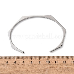 Bracciali a polsino in acciaio inossidabile 304&nbsp;BJEW-P373-01P