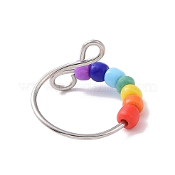 Стеклянные бусины цвета радуги&nbsp;LS-RJEW-F127-02P