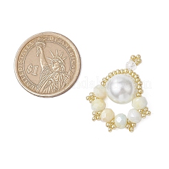 Подвески из стеклянных бусин в виде отпечатков лап&nbsp;PALLOY-MZ00572-05